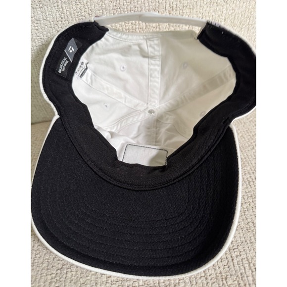 Taylormade snapback hat white cotton comfort band adjustable Snapback Patch Logo - Picture 8 of 10